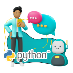 Умный чат-бот на Python - КИБЕРшкола программирования для детей, компьютерные курсы для школьников, начинающих и подростков - KIBERone г. Нефтеюганск